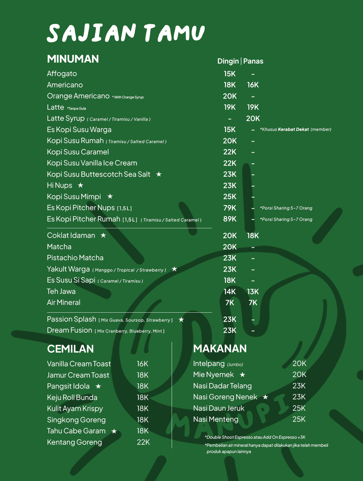 Menu Utama Manupi